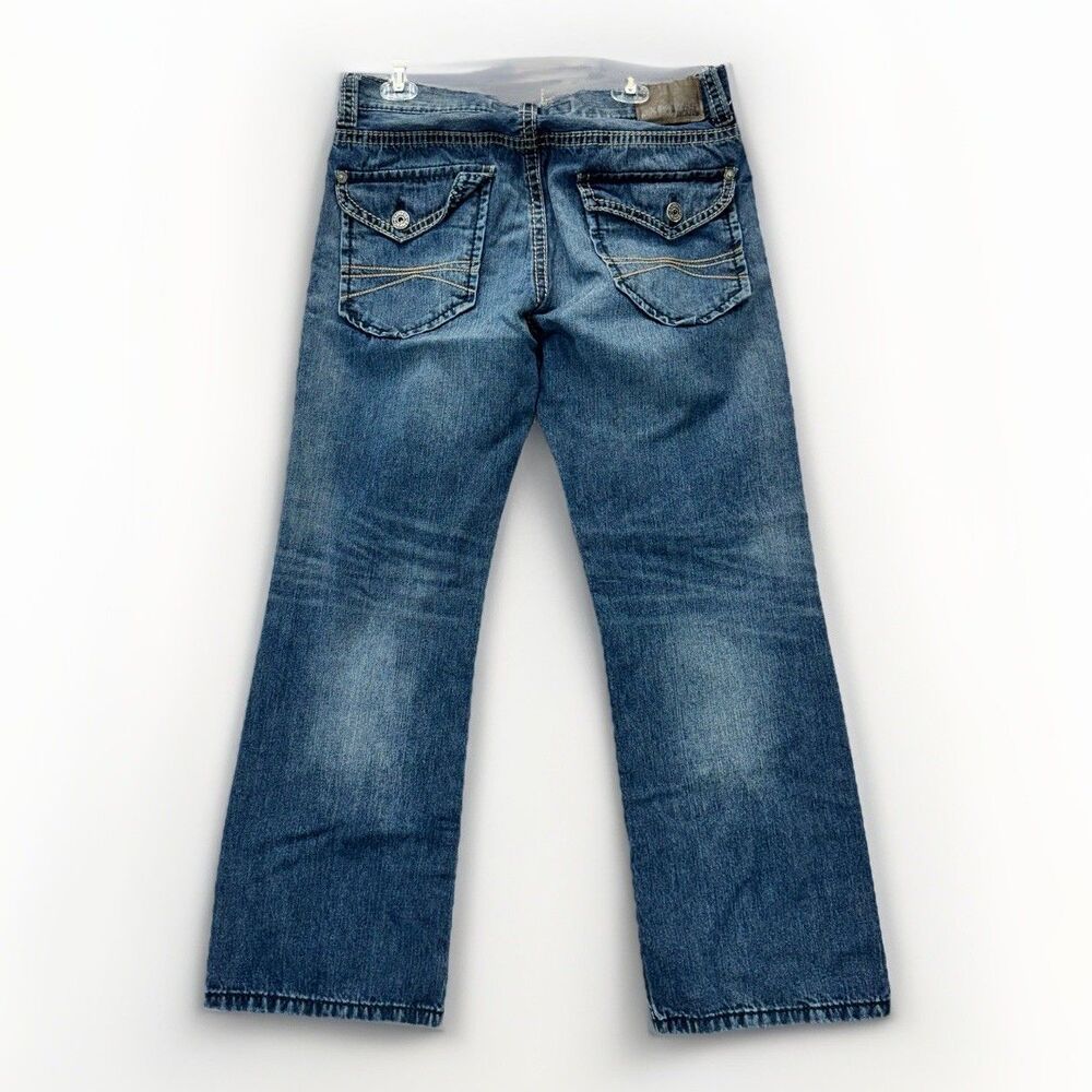 Express Jeans Men's 34x32 Kingston Boot Cut Classic Fit Denim Blue